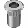 Bsc Preferred Aluminum Heavy-Duty Rivet Nut 6-32 Internal Thread .080-.130 Material Thickness, 25PK 94020A315